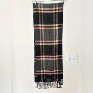 Italy Design Cashmere Blend Plaid Scarf